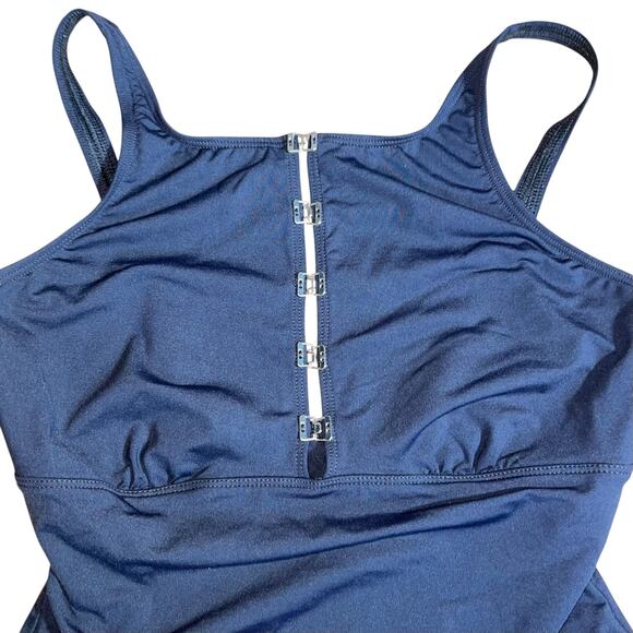 Anne Cole One Piece Swimsuit Buckle Retro Tank - Picture 2 of 10